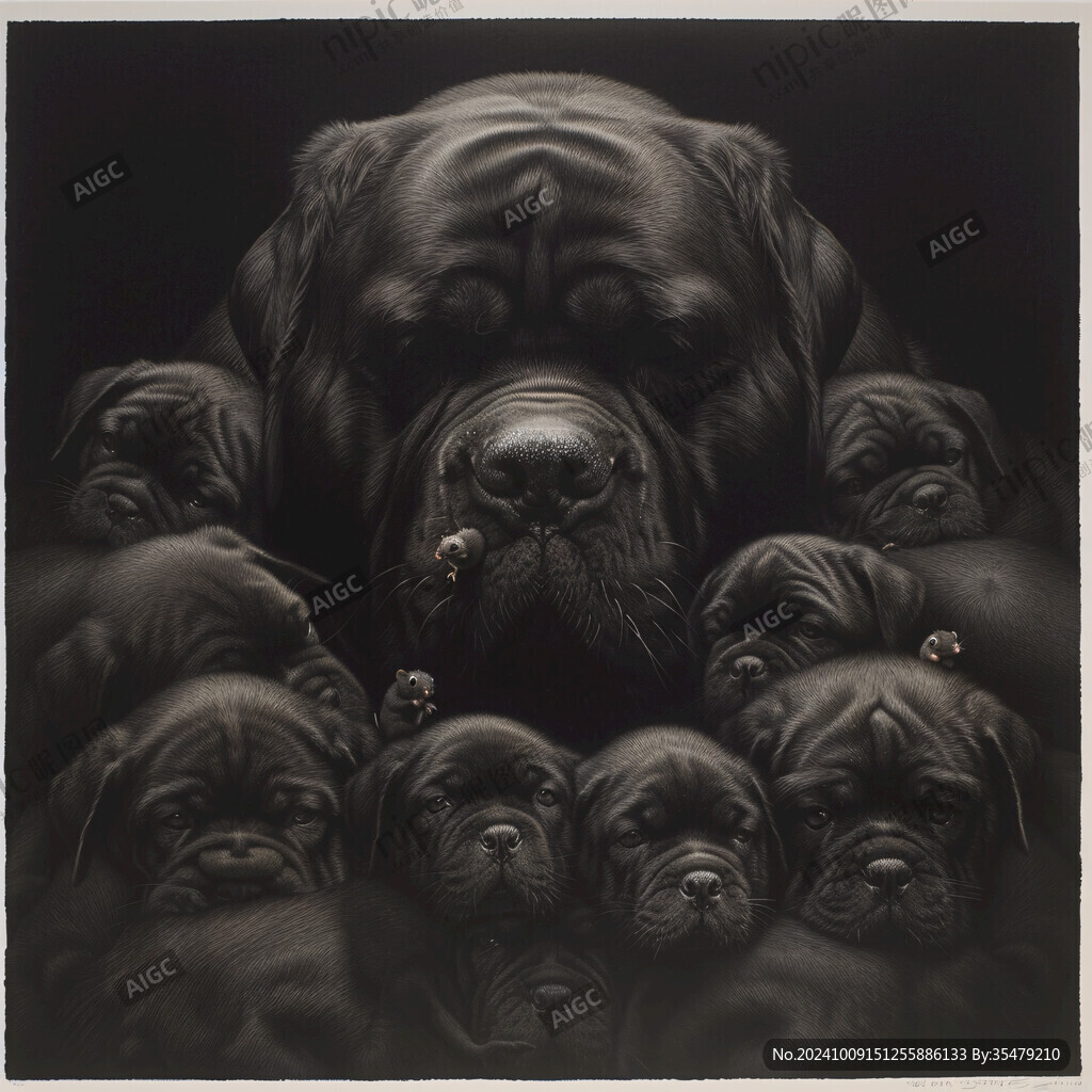 恶霸犬插画