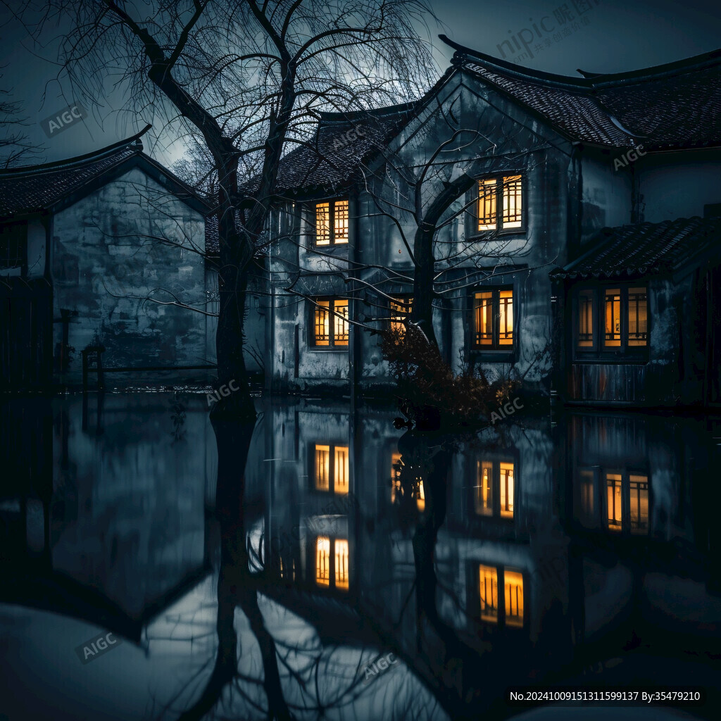 枕水人家夜景