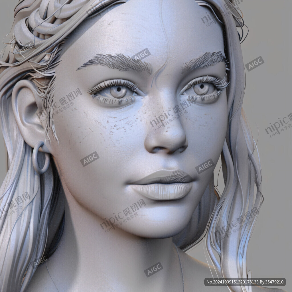3d效果女孩
