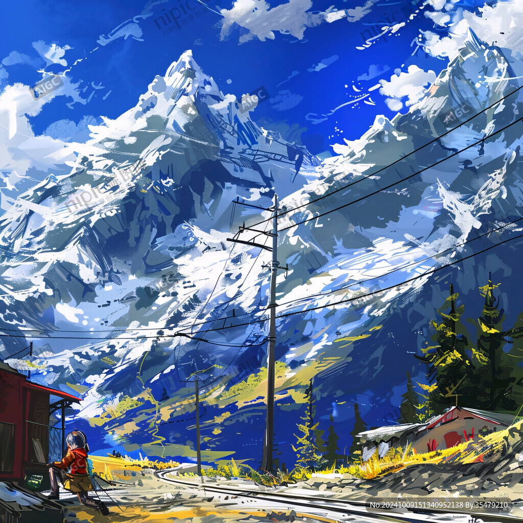 风景厚涂