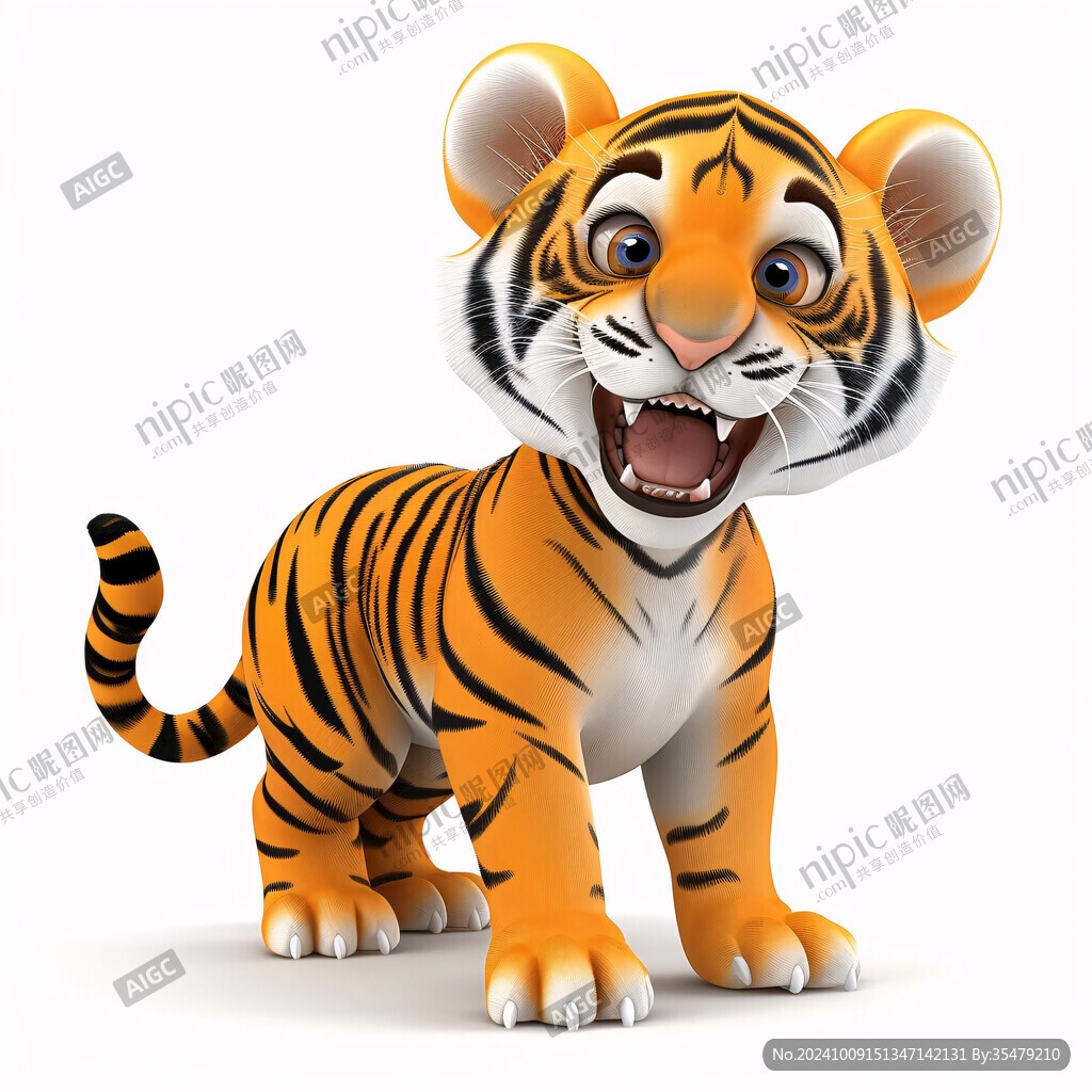 卡通老虎模型