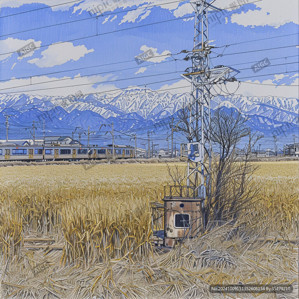 日系风景插画