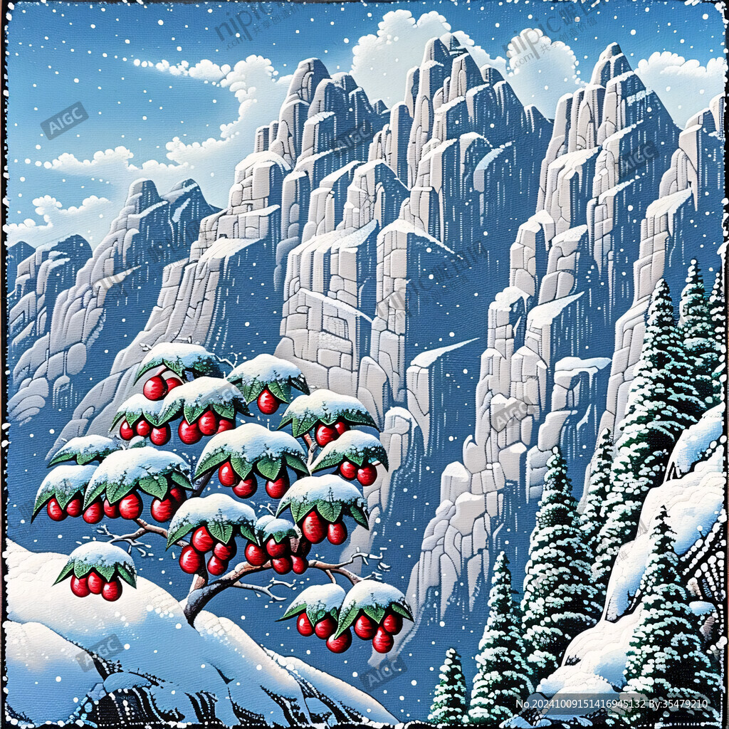 冰雪世界立体画