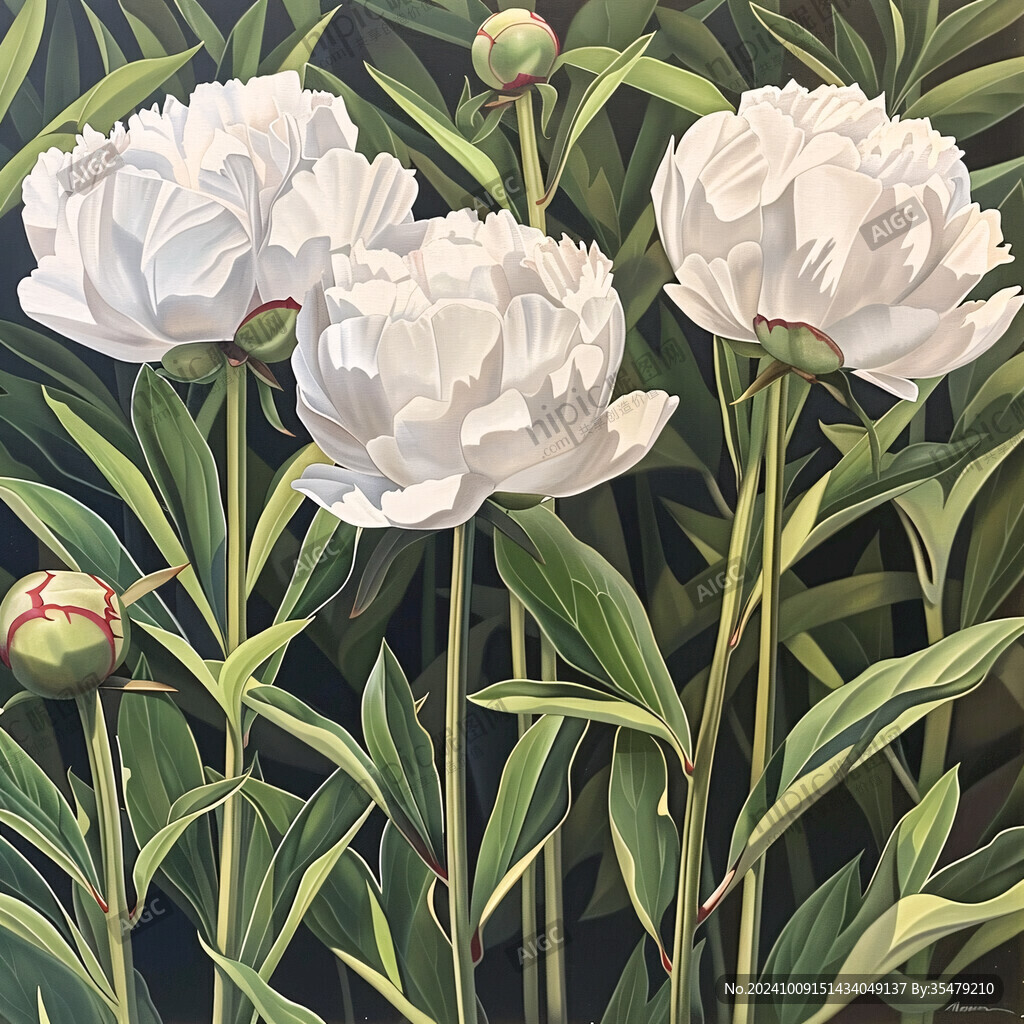 3d立体花卉牡丹