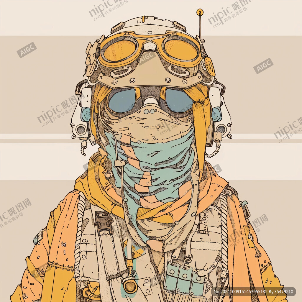 飞行员插画