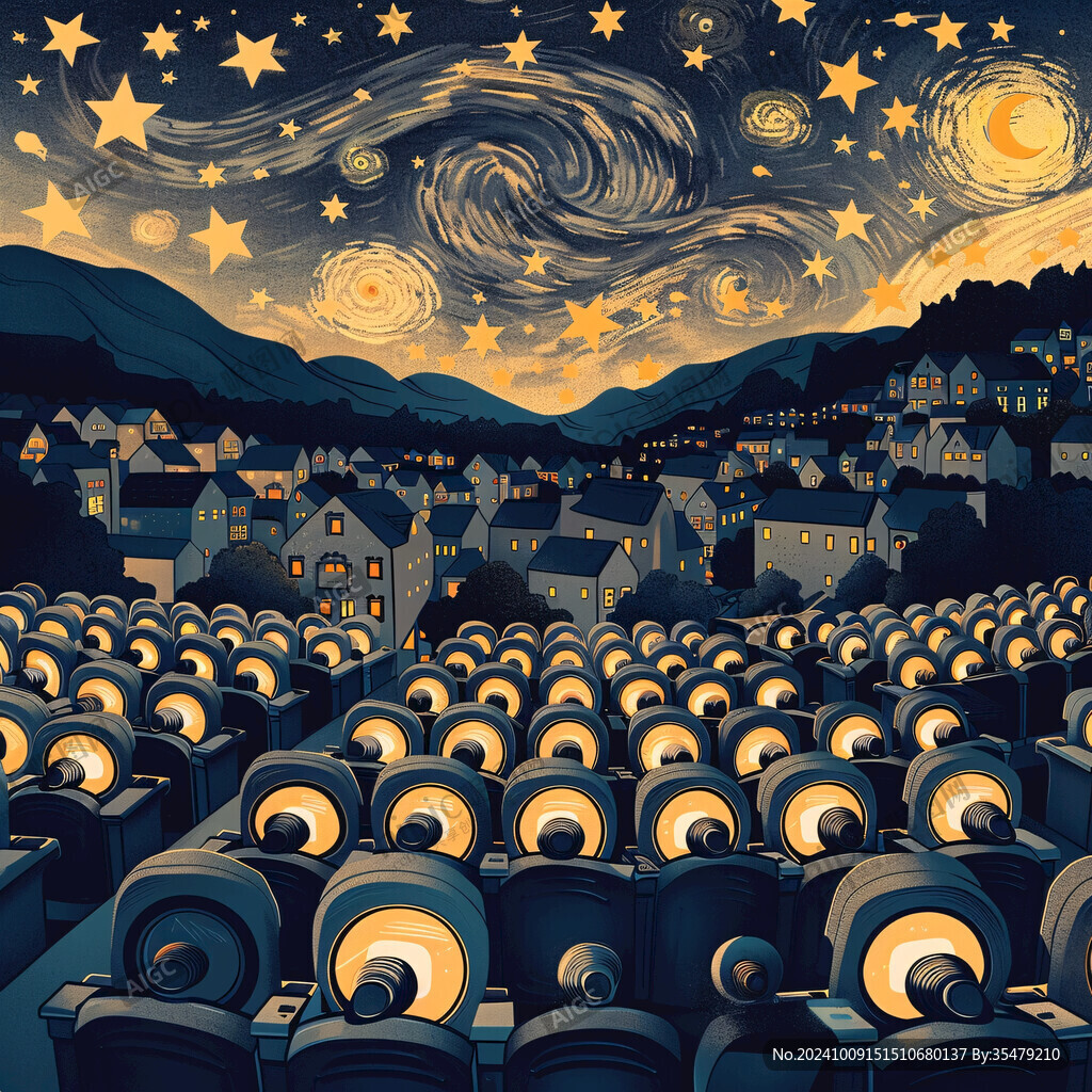 梦幻夜晚立体画