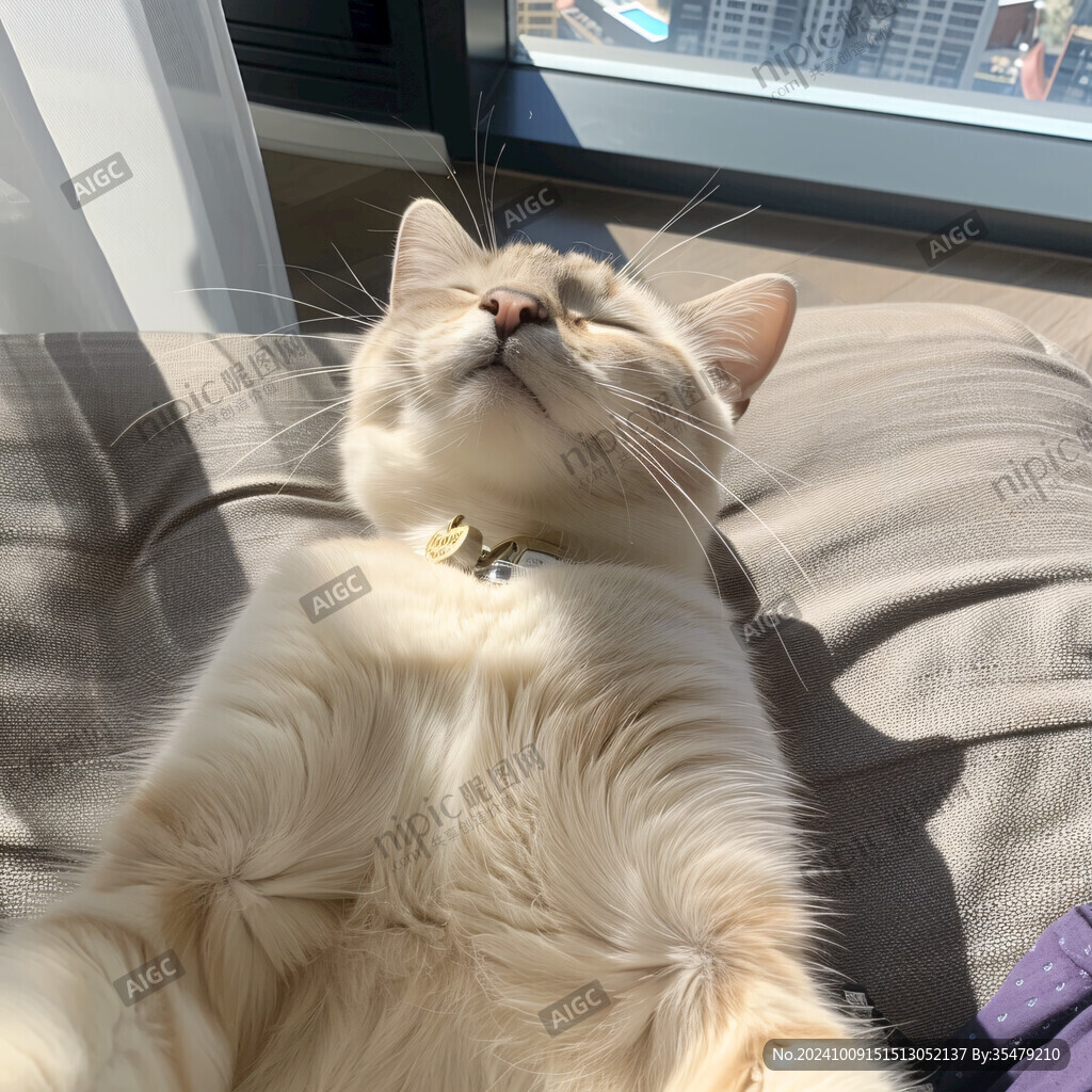 晒太阳的猫猫