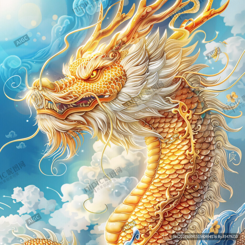 龙年插画手绘龙