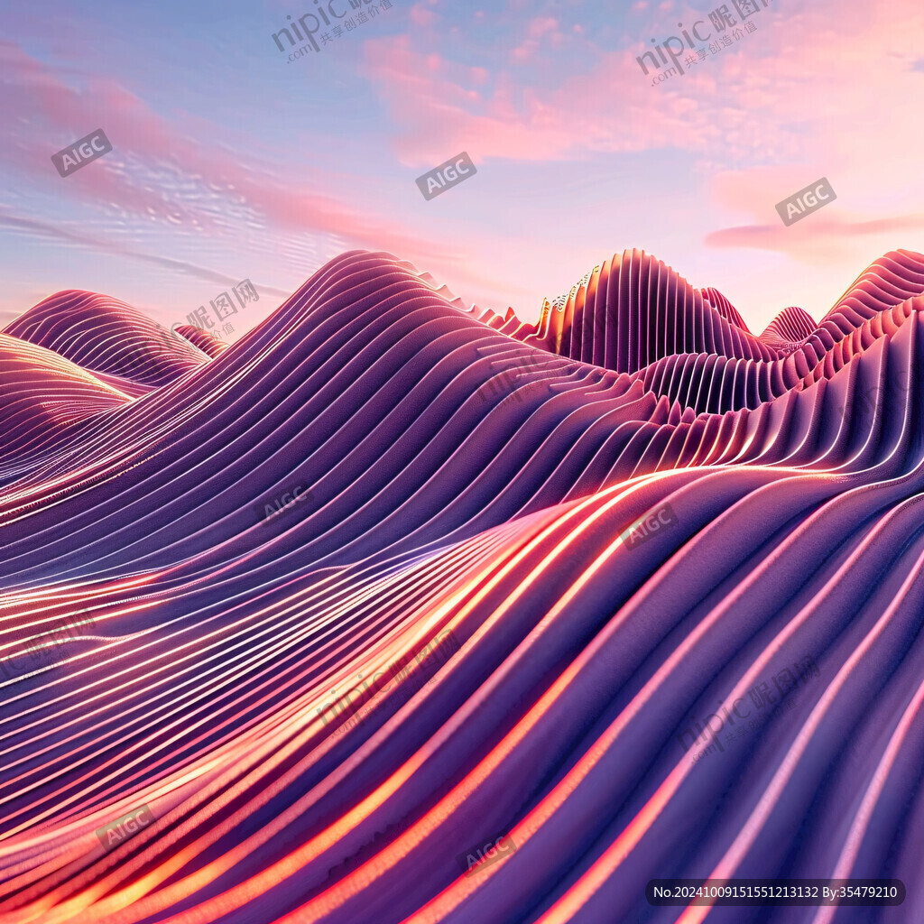 3d风景膨胀图案