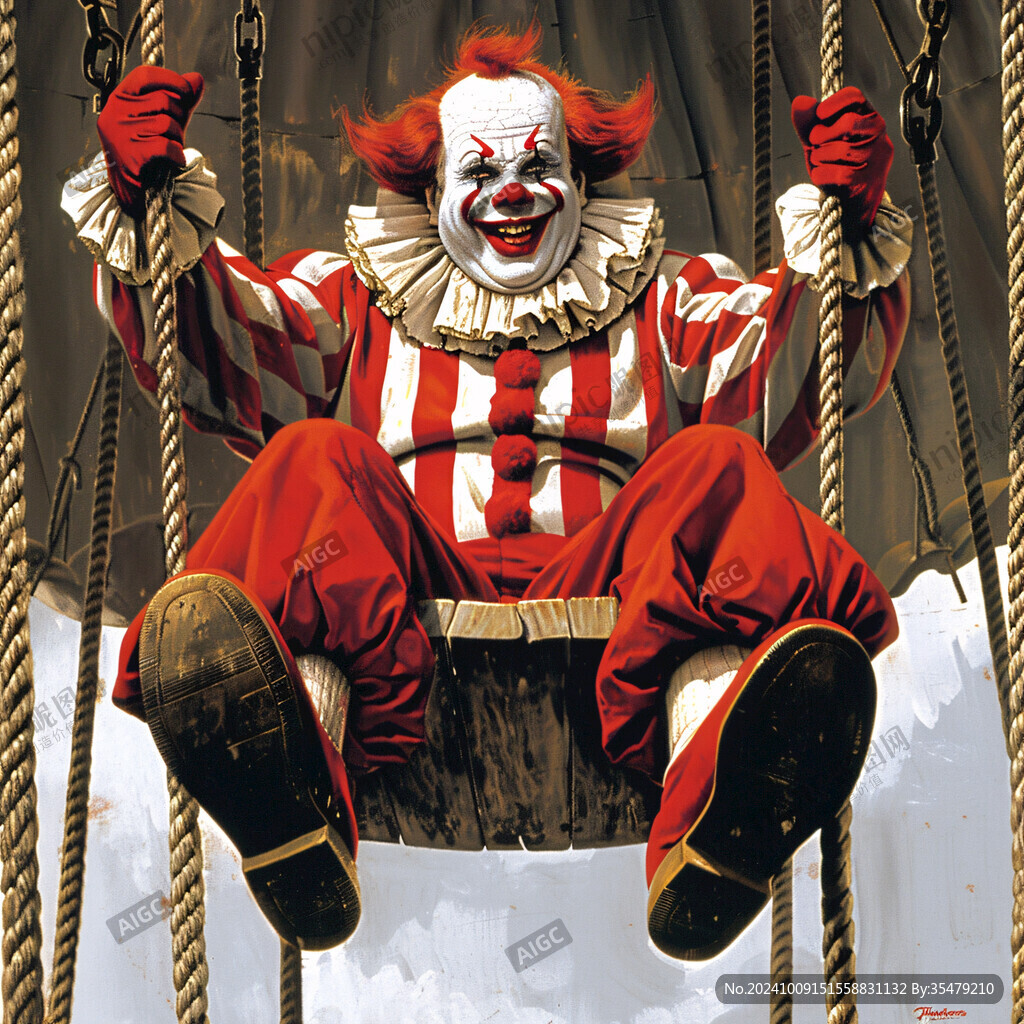 小丑人物插画