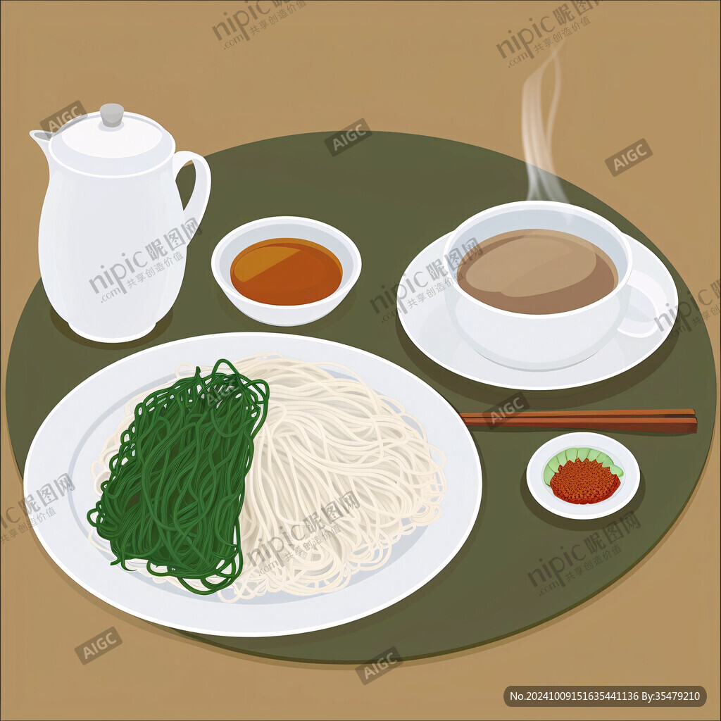 冷面插画