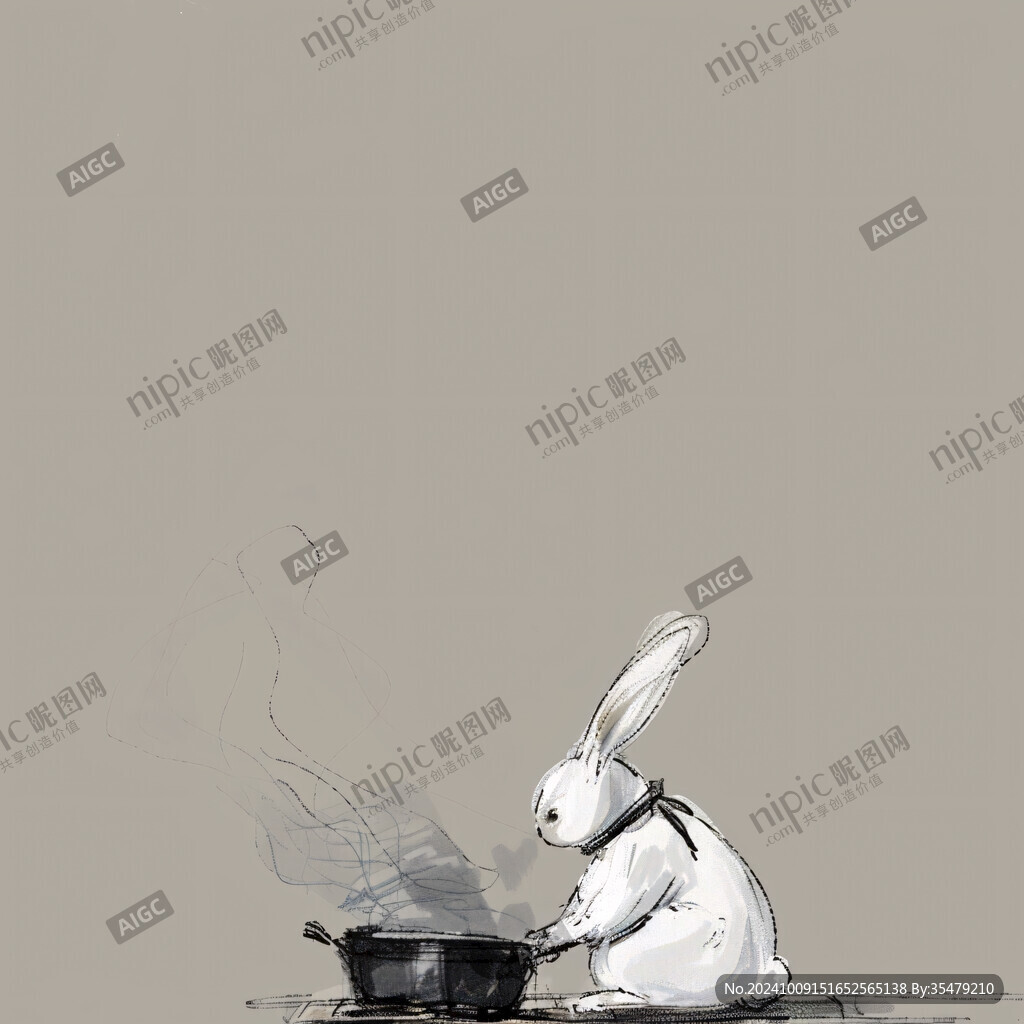 兔年十二月插画