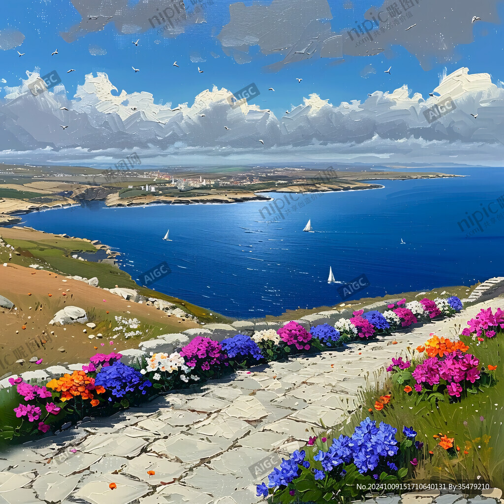 地中海风景画