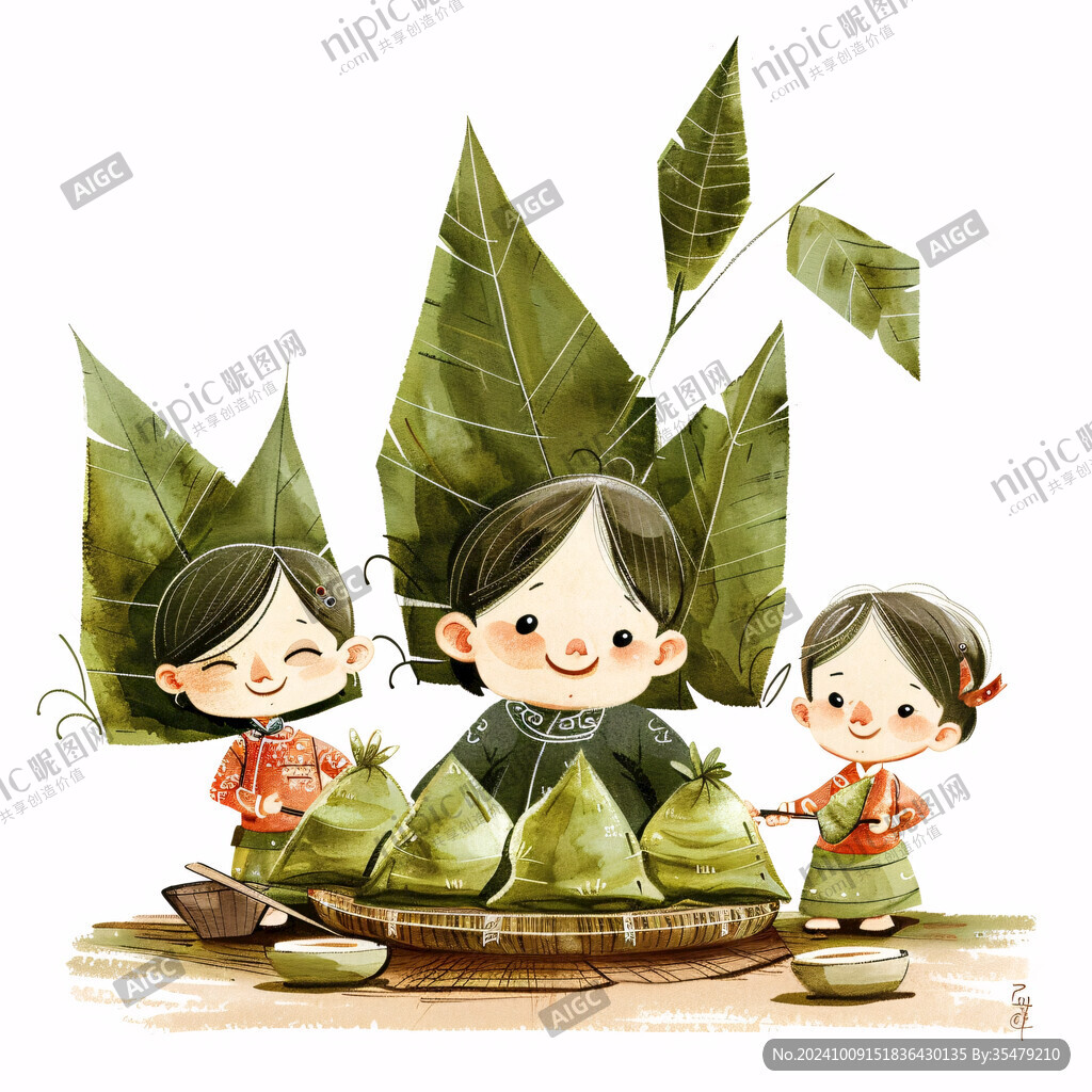 吃粽子人物