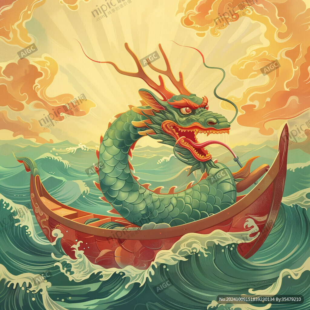 国潮龙头插画