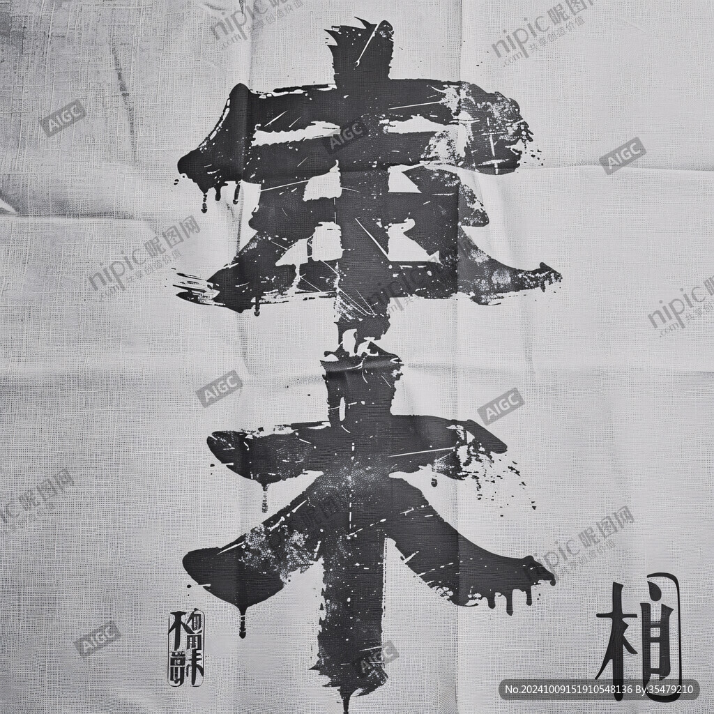 春字书法斗方
