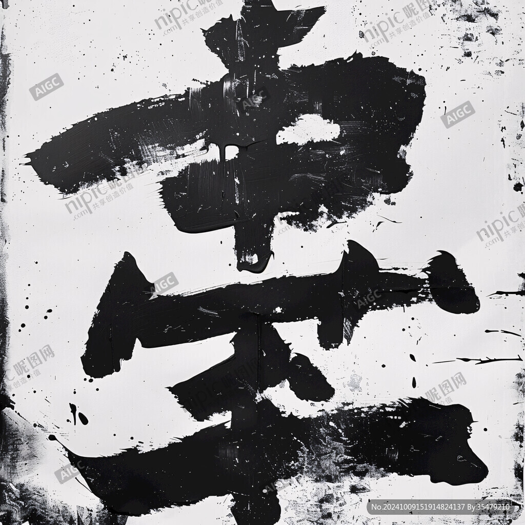 抽象水墨一字