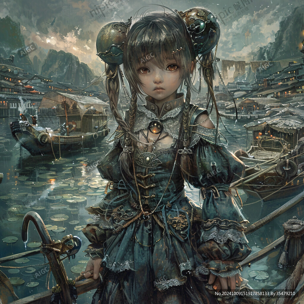 高精女孩原画稿