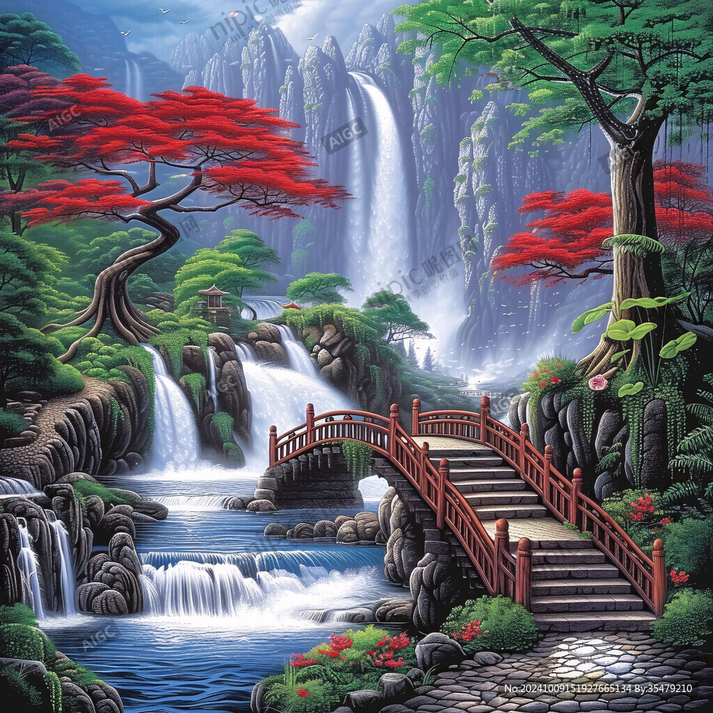 流水生财玄关