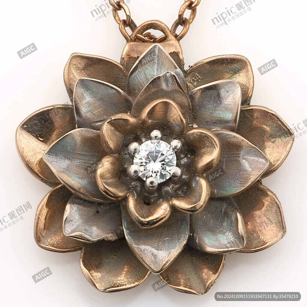 金色项链花片