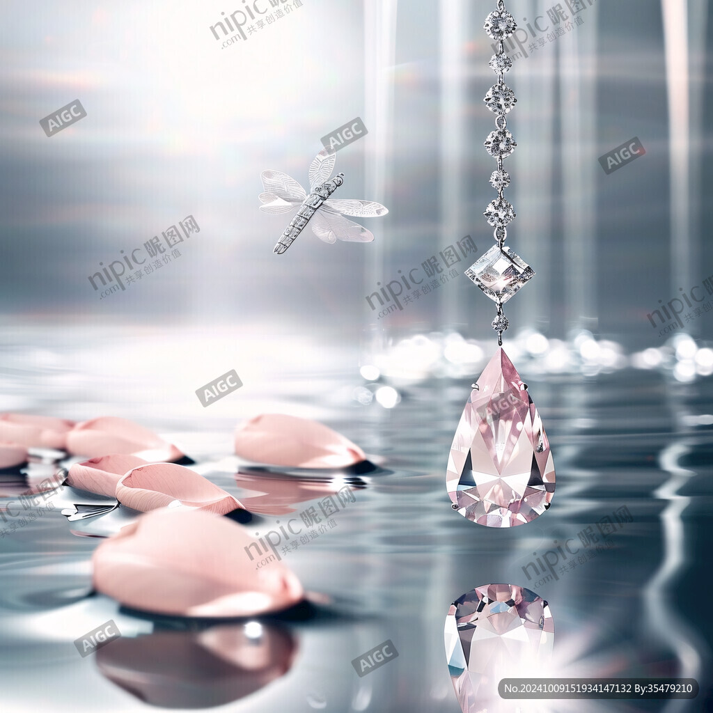 首饰水滴项链海报