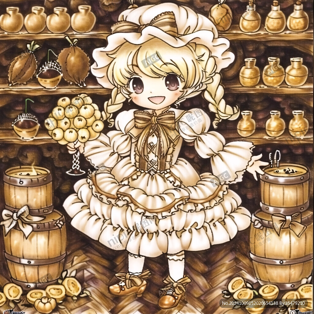 卡通珍珠少女