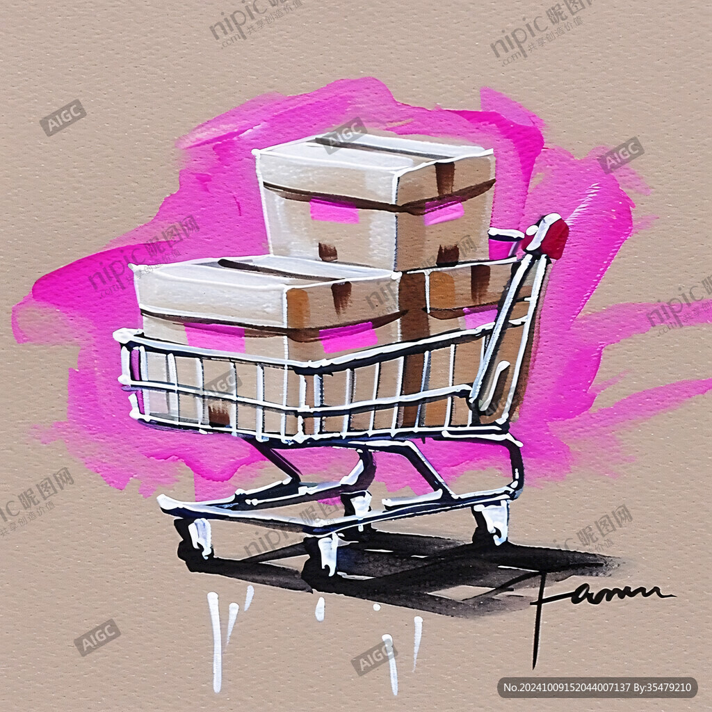 购物车插画