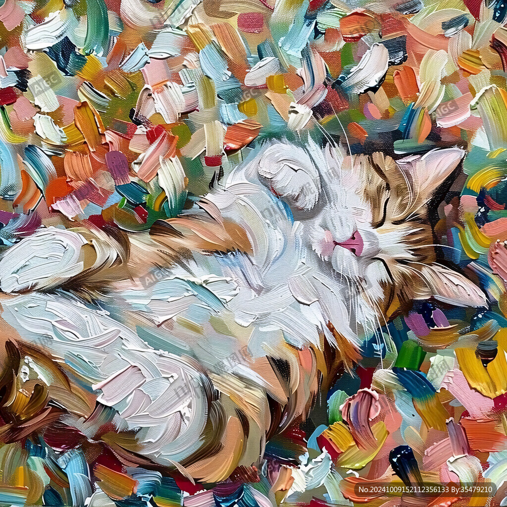 睡觉的大花猫