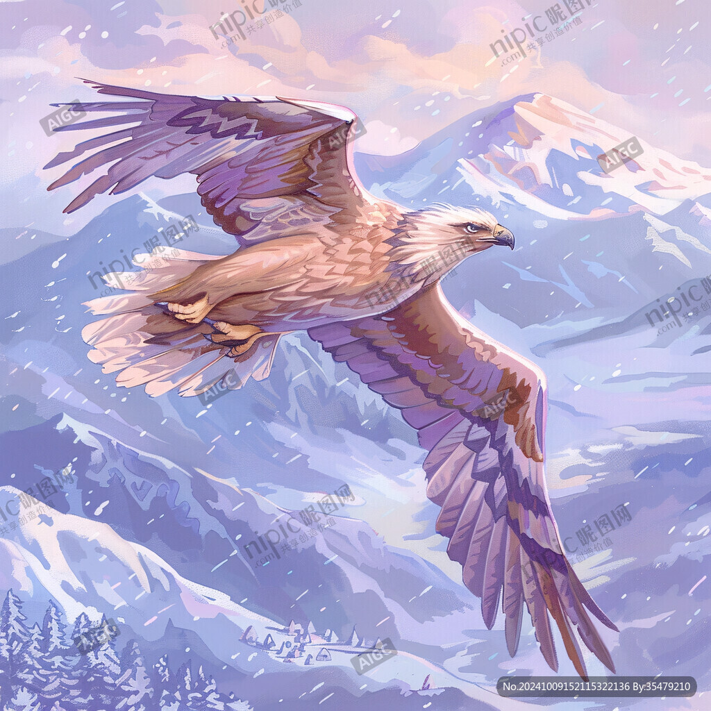 雄鹰装饰插画