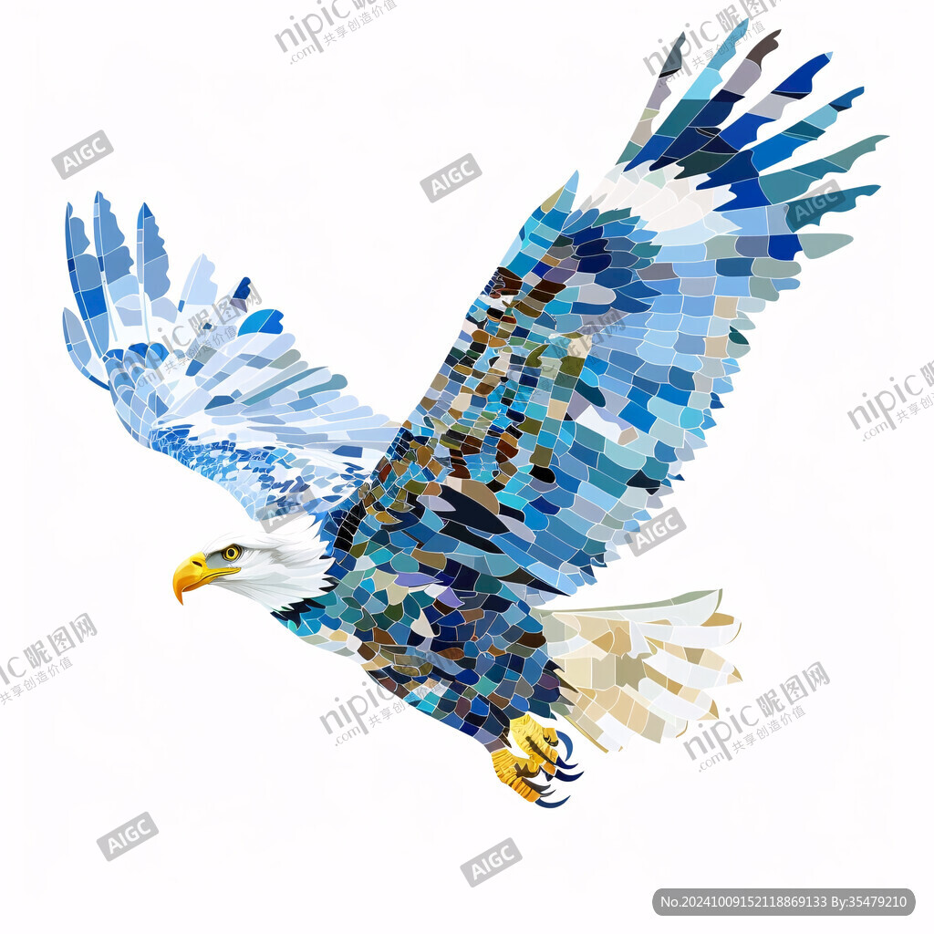 雄鹰装饰插画
