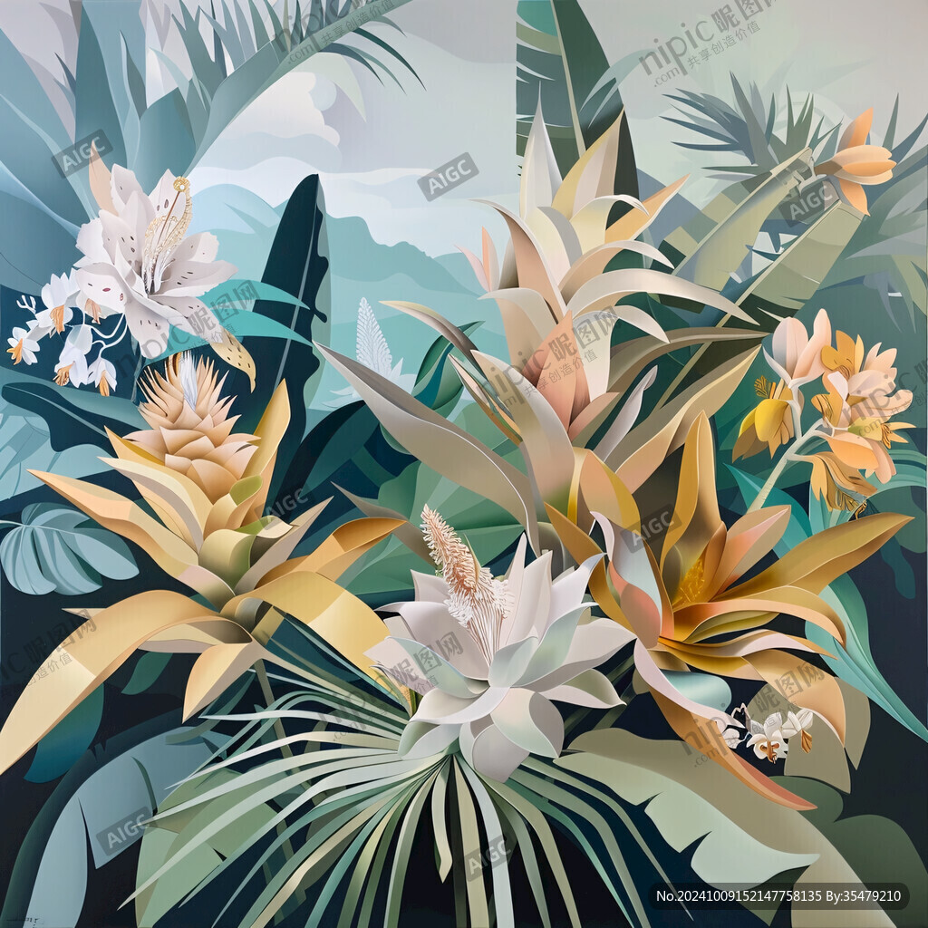 热带植物插画
