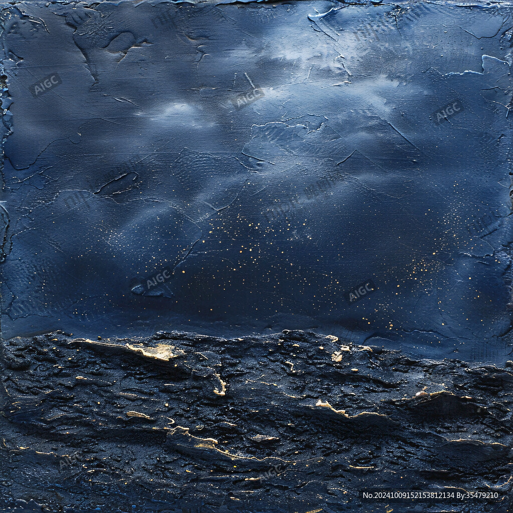 蓝色透光大理石装饰画