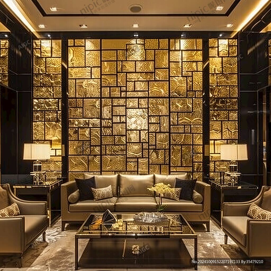 金线沙发背景