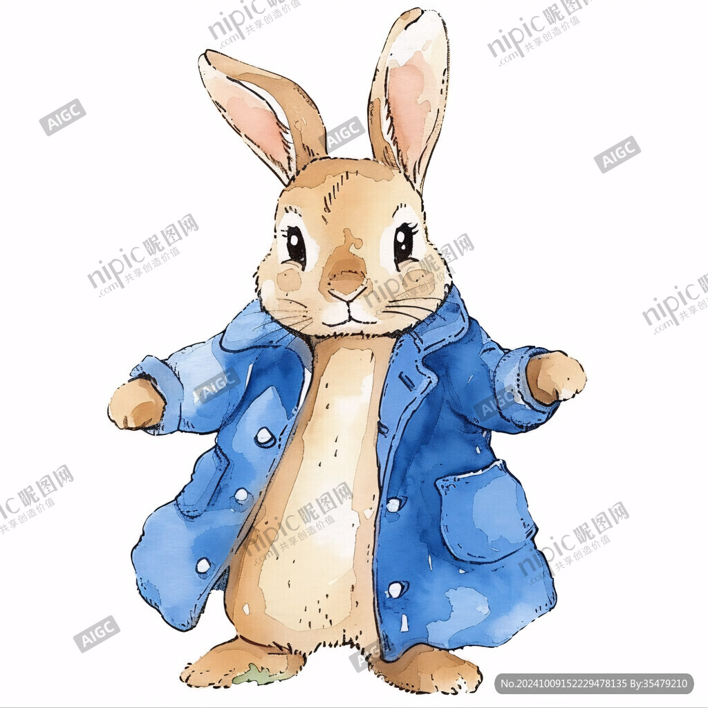 漫画兔子兔子插画