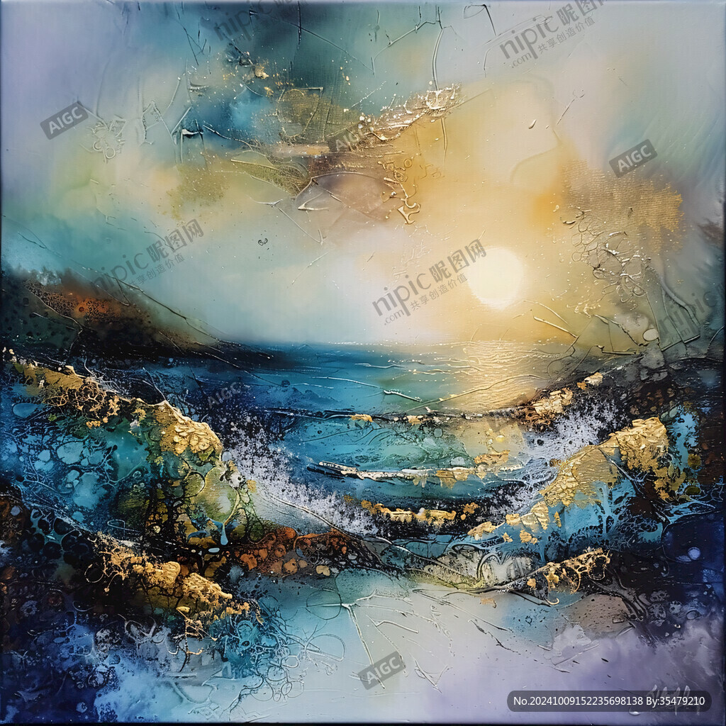 海洋海洋日出装饰画