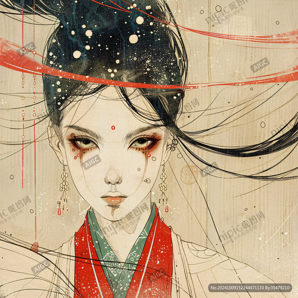 半面妆人物