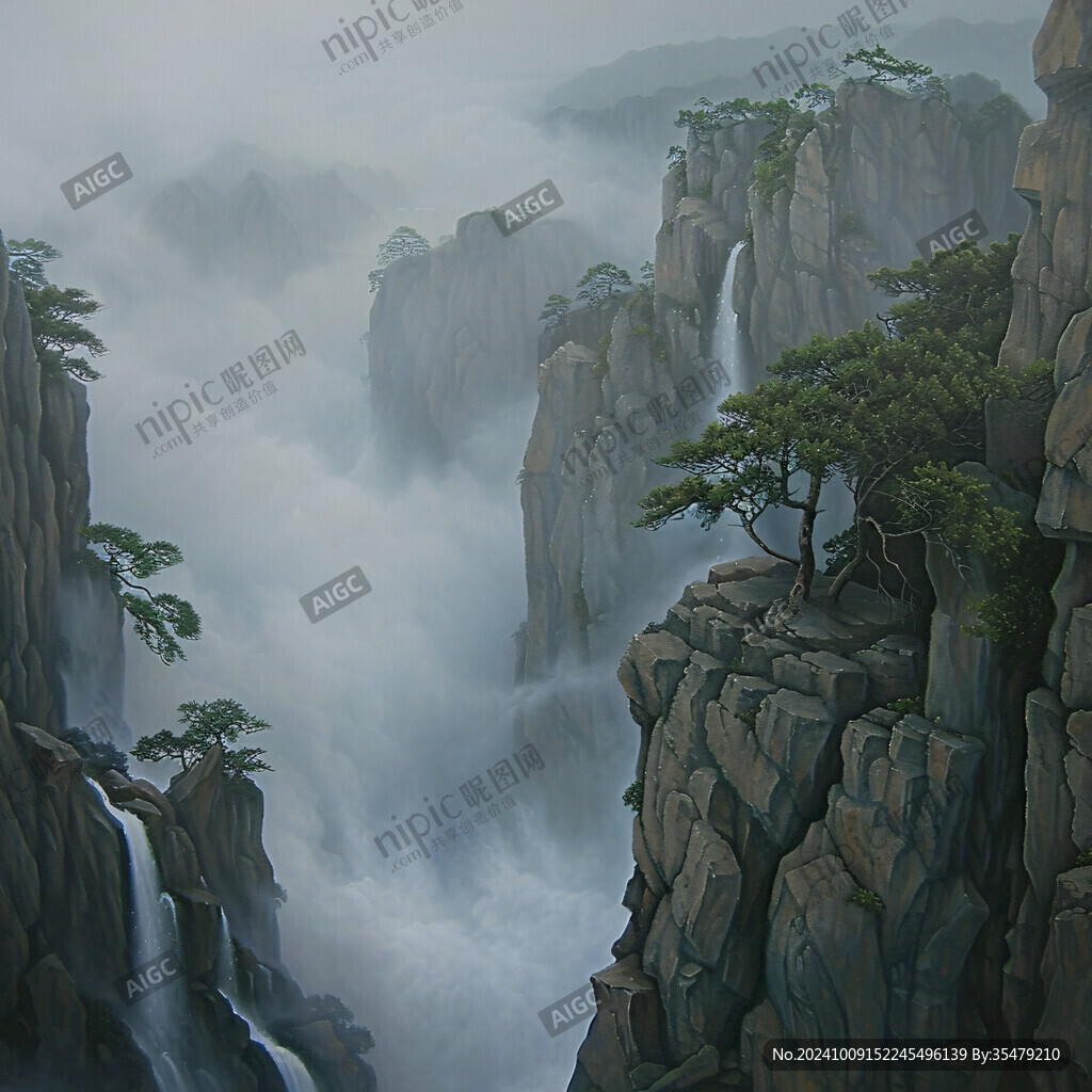 松石风景画