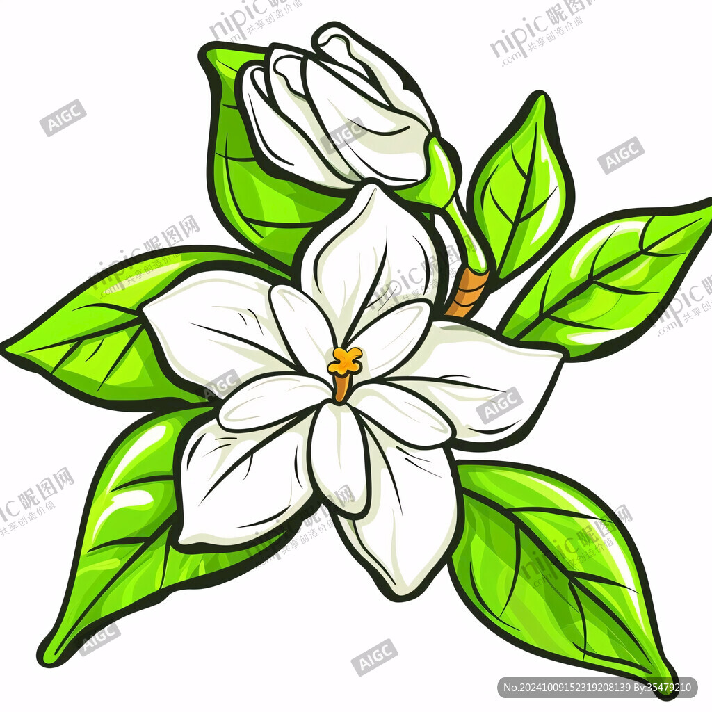 栀子花插画
