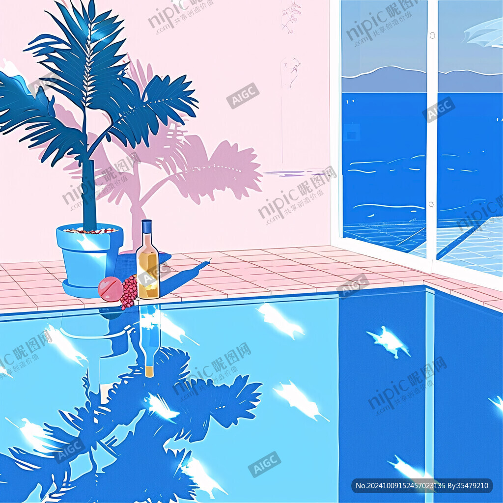 棕榈树盆栽浴缸