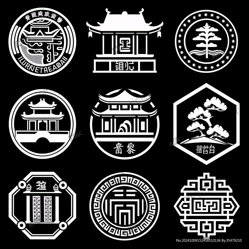 古风建筑标志