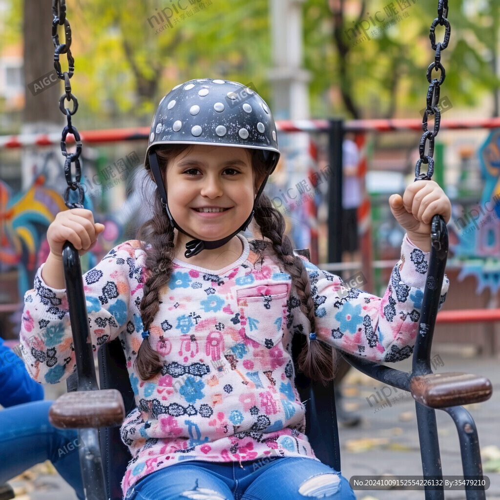游乐场小女孩