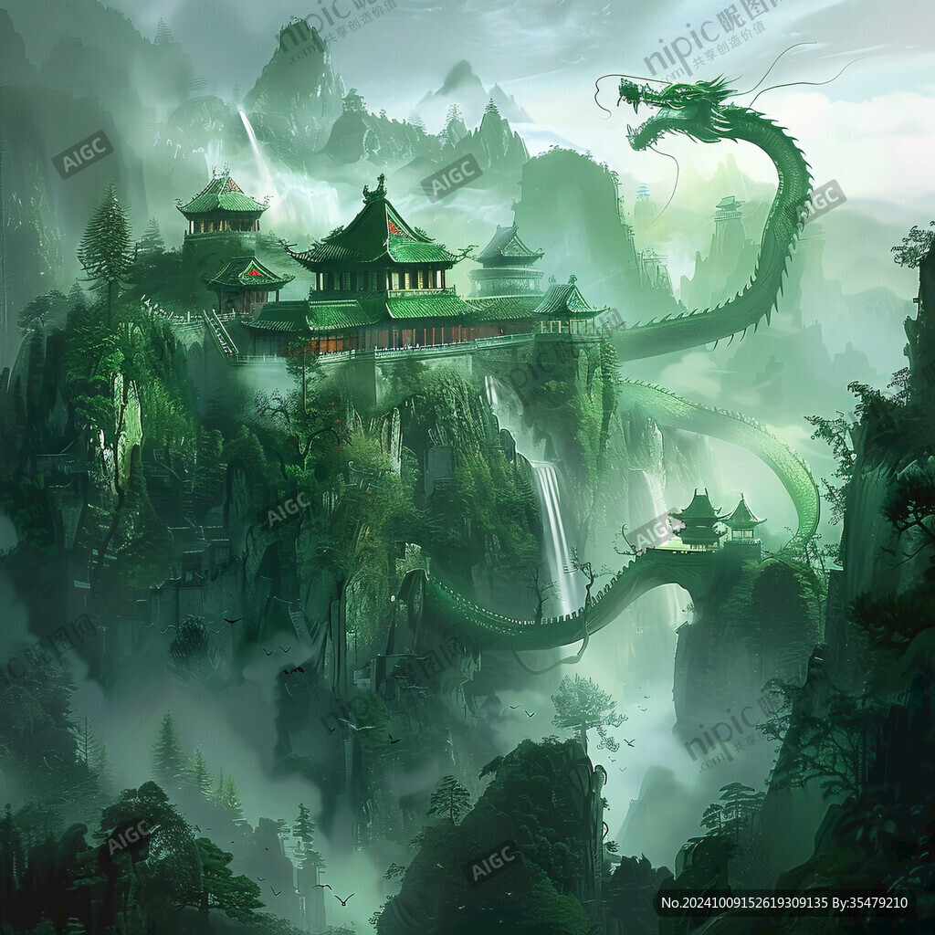 宫殿楼阁仙境仙人大殿