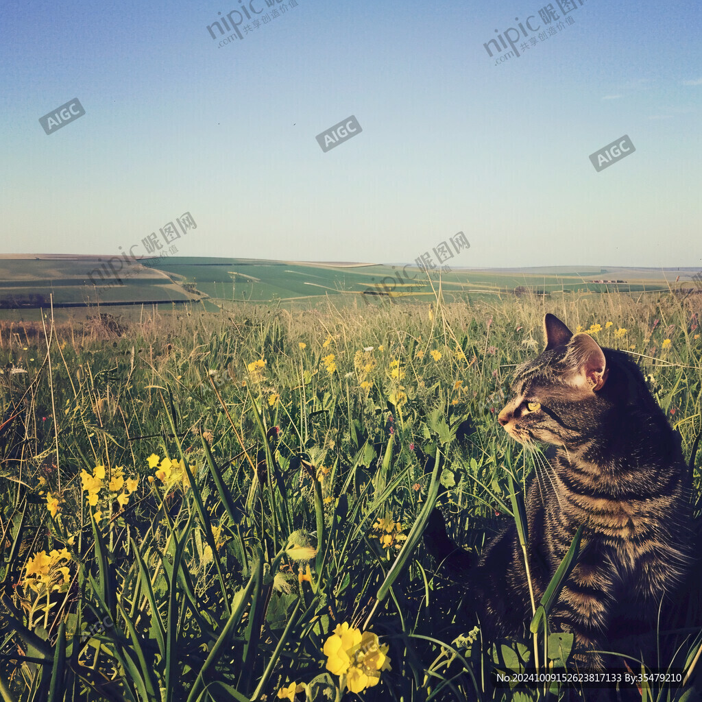 眺望的花猫