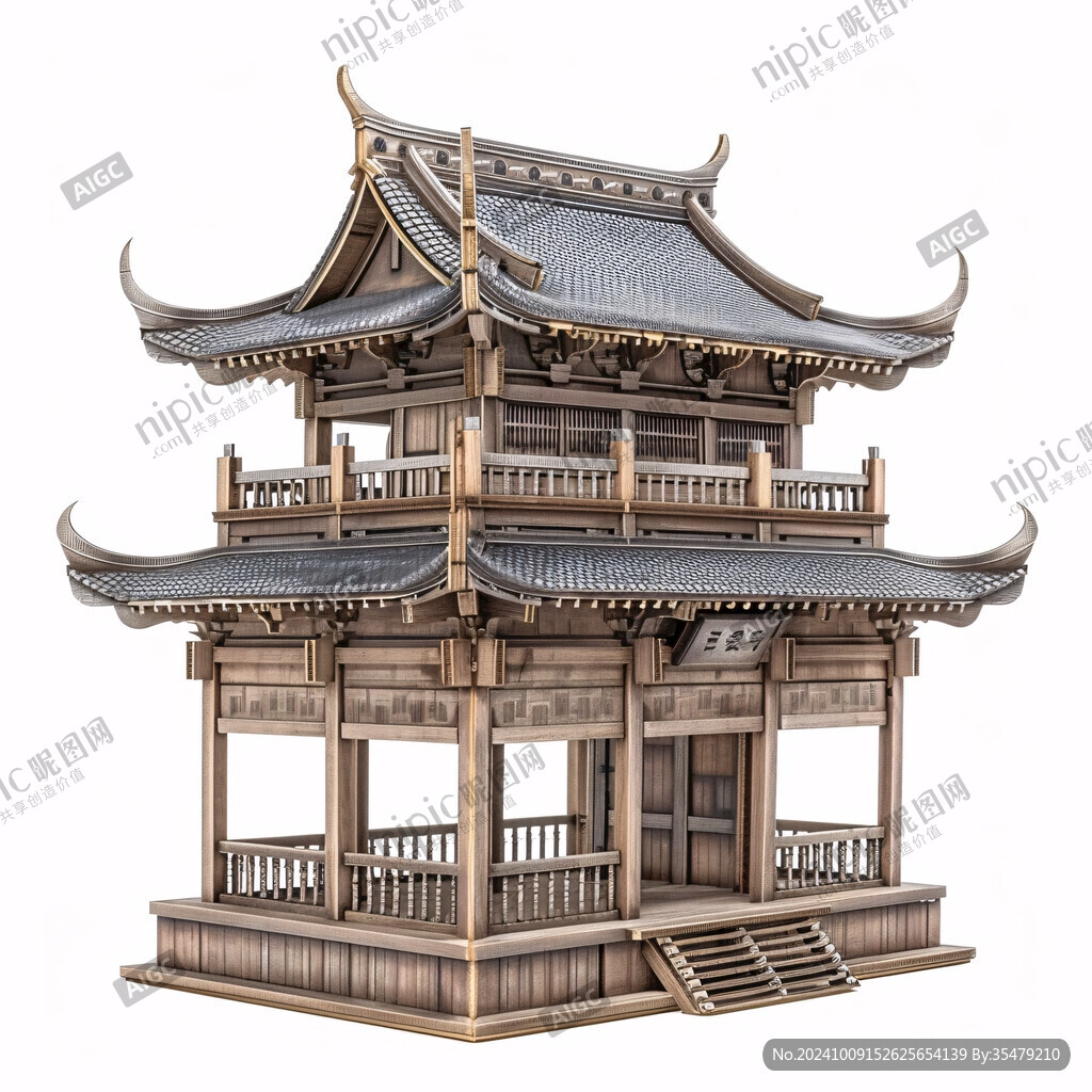 古代望楼模型