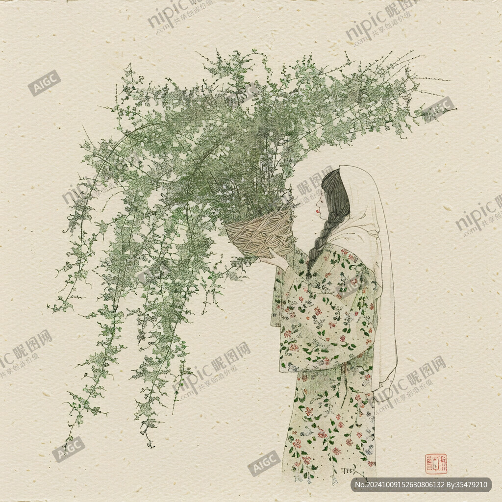 芝麻树插画
