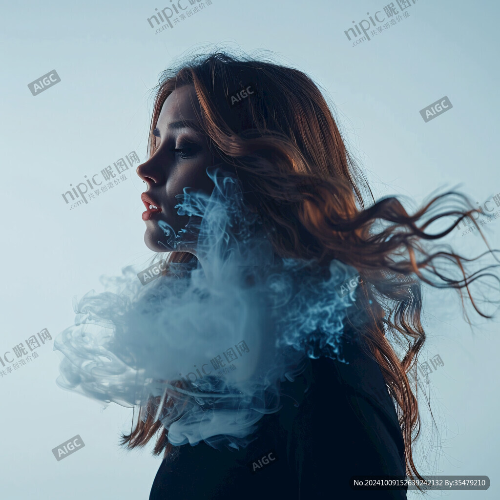 烟雾美女