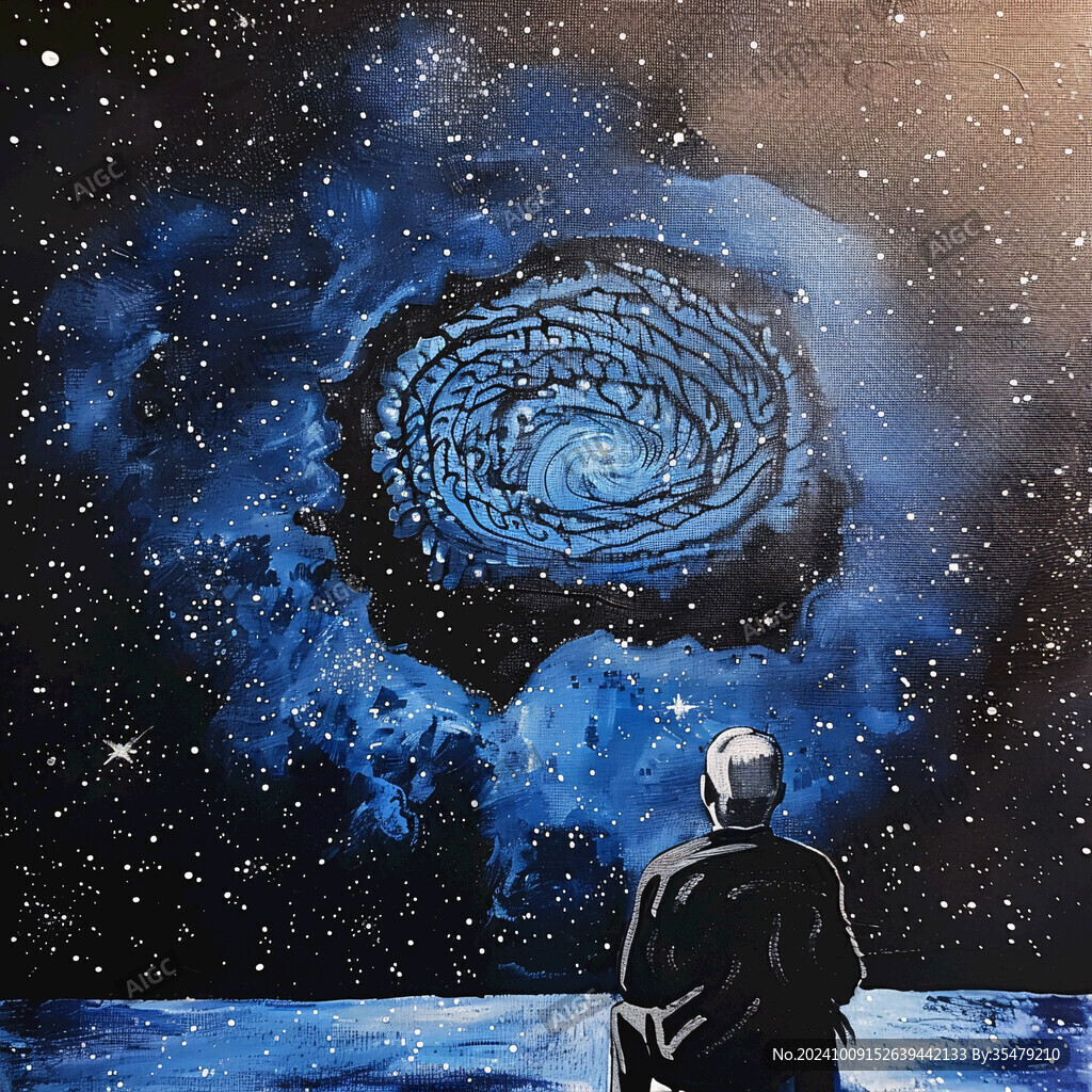 星辰大海男孩背影