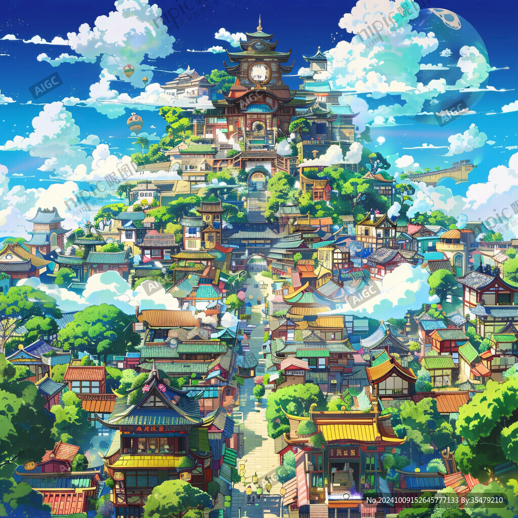 九天楼插画