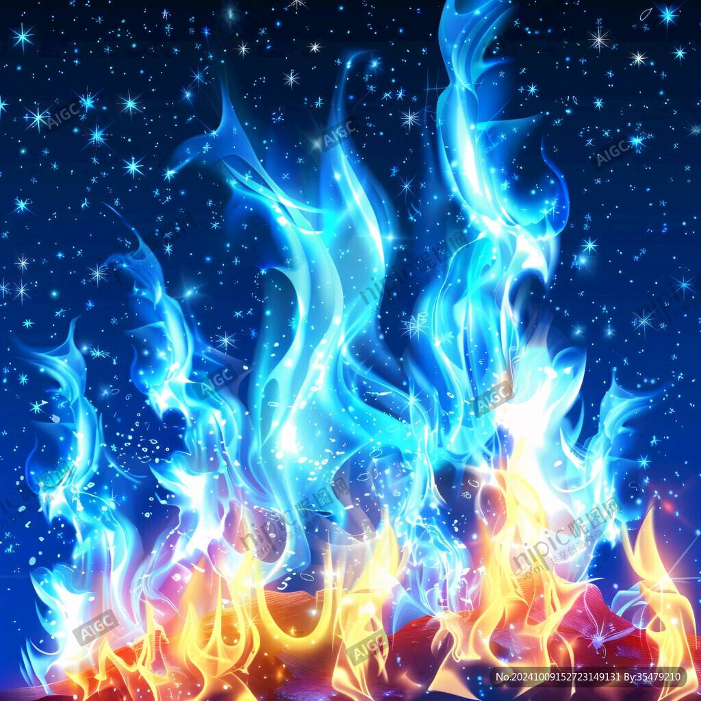 星光背景火焰素材