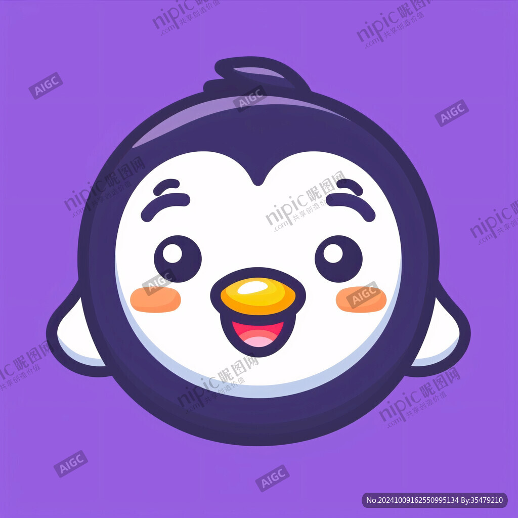 卡通企鹅吉祥物设计